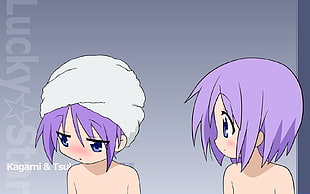 Kagami and Tsul anime characters HD wallpaper