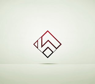 red and black logo, minimalism