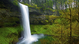 waterfalls, nature, landscape, waterfall, long exposure HD wallpaper