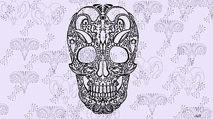 mandala human skull art