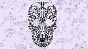 mandala human skull art