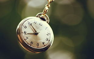 shallow focus photography of pocket watch\ during daytime