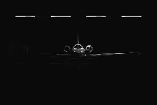 airplane, lights, dark