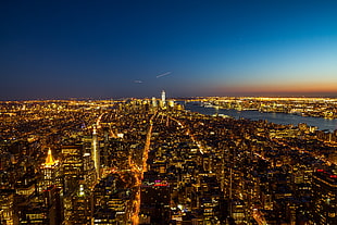New York City, New york, Usa, Night city HD wallpaper