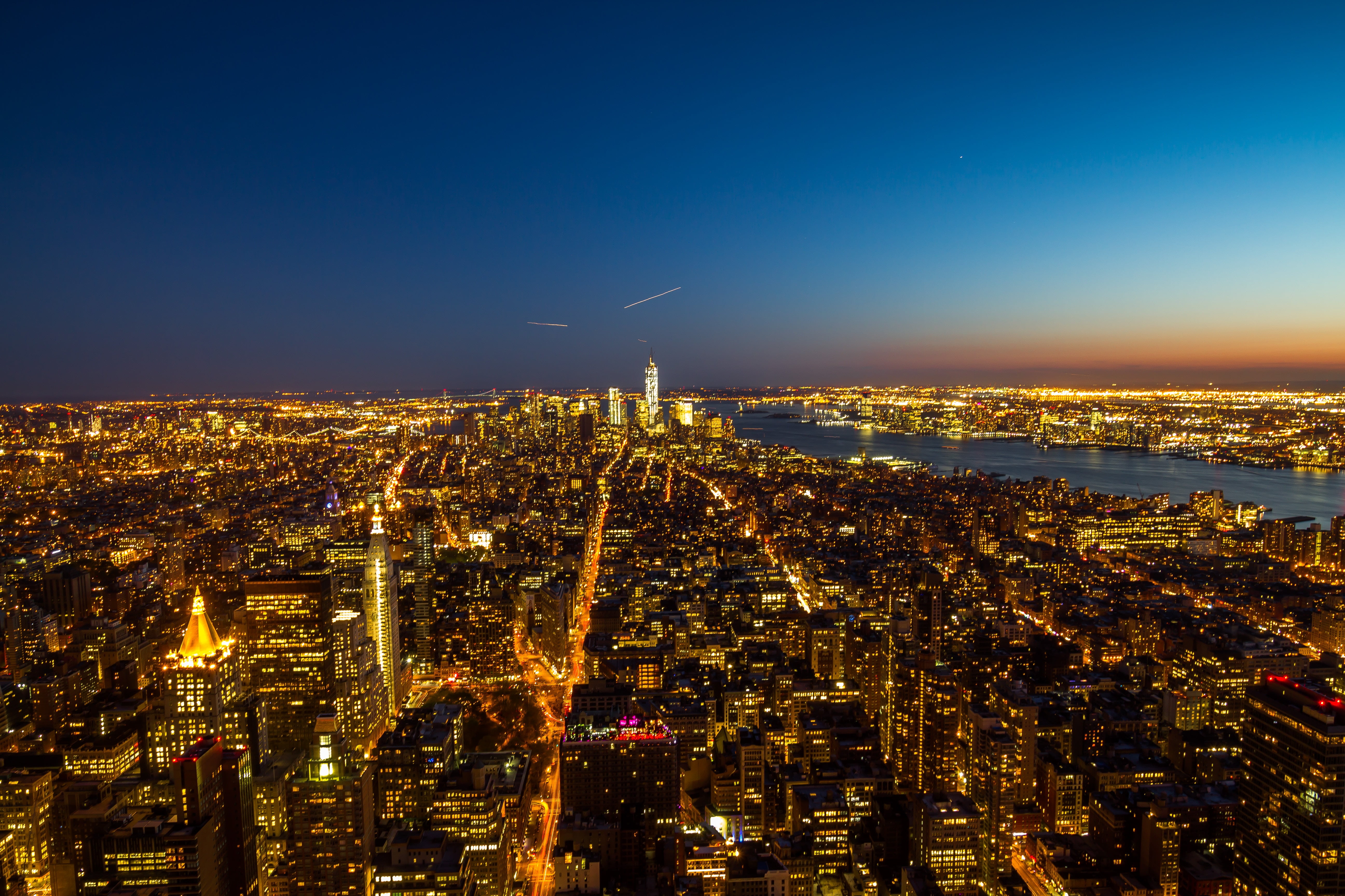 New York City, New york, Usa, Night city