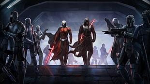 Star Wars Characters illustration HD wallpaper