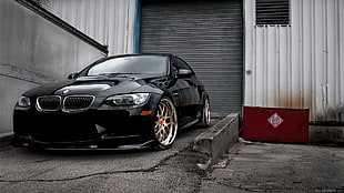 black BMW car, car, BMW, BMW M3  HD wallpaper