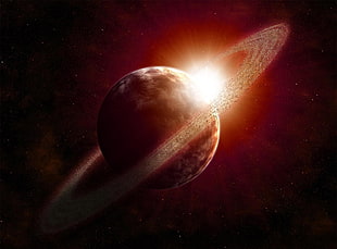 planet with ring illustration