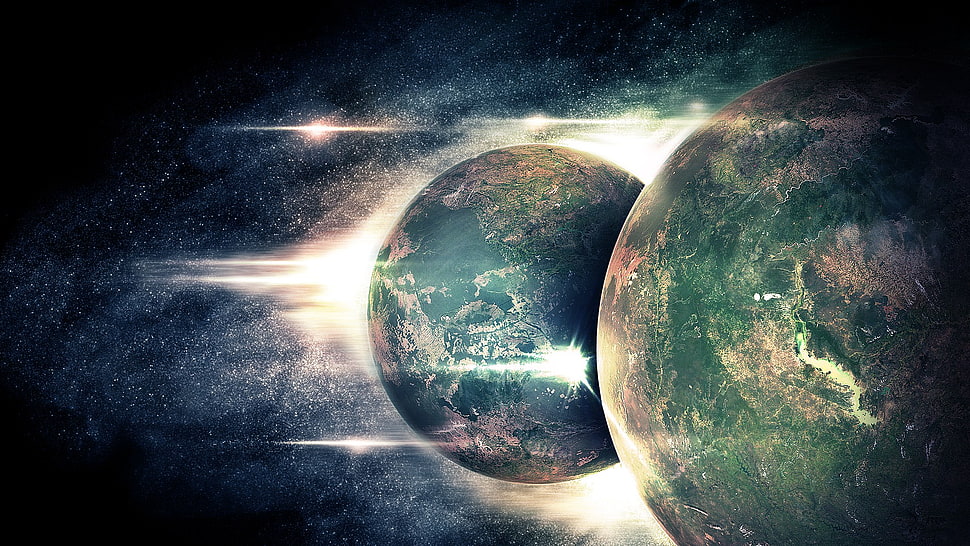 planets and stars, space HD wallpaper