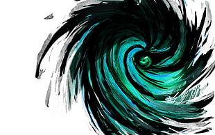 green and black hurricane painting HD wallpaper