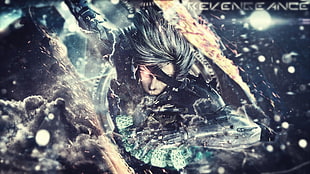 Revenge digital wallpaper, video games, Metal Gear Rising: Revengeance, Raiden