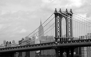 black concrete bridge, history, New York City, cityscape, bridge