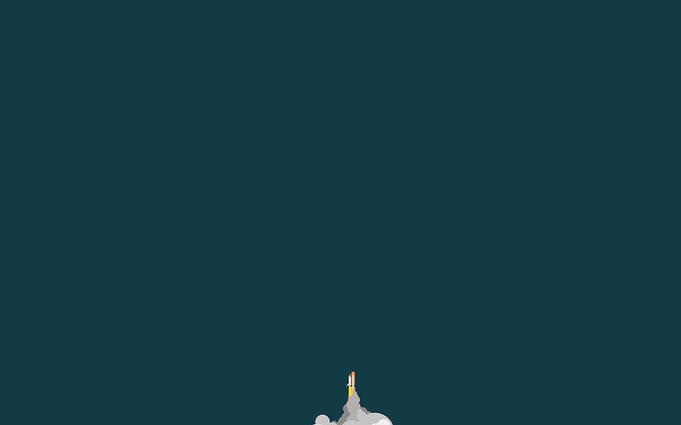 space, minimalism, space shuttle, Launch HD wallpaper