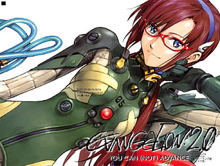 Evangelion 2.0 illustration, Neon Genesis Evangelion, Makinami Mari HD wallpaper