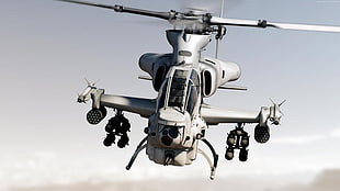 photo of white helicopter