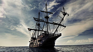 black metal folding bed frame, ship, sea, boat, sailing ship