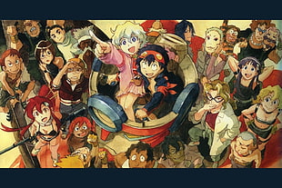 anime character digital wallpaper, Tengen Toppa Gurren Lagann, Simon, Littner Yoko, Teppelin Nia HD wallpaper