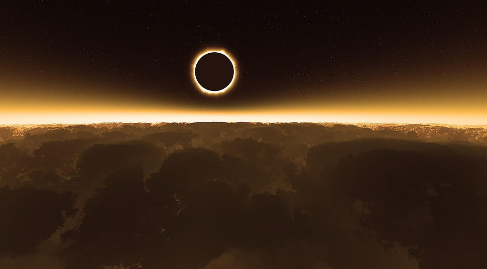 solar eclipse HD wallpaper