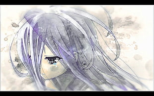 sketch of a woman, anime, No Game No Life, Shiro (No Game No Life), anime girls HD wallpaper