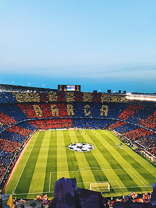 soccer stadium, FC Barcelona, Camp Nou, soccer clubs, soccer HD wallpaper