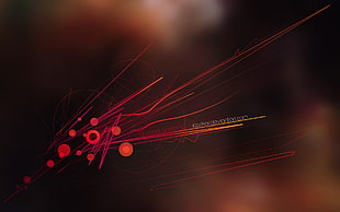 red LED light digital wallpaper, abstract