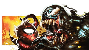 Marvel Spider-Man and Venom poster, Spider-Man, Venom HD wallpaper