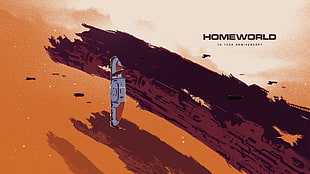 Homeworld advertisement, Homeworld, science fiction, spaceship, computer game HD wallpaper