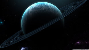 Saturn planet, space