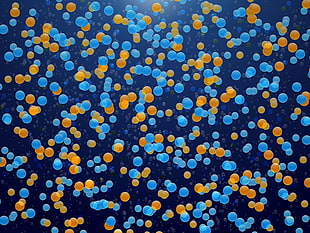 molecules illustration HD wallpaper
