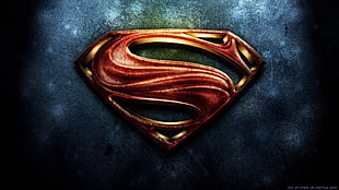 Superman logo, Superman, logo, DC Comics, Man of Steel HD wallpaper