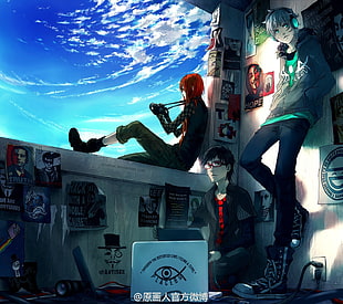 anime characters digital wallpaper, Fisheye Placebo