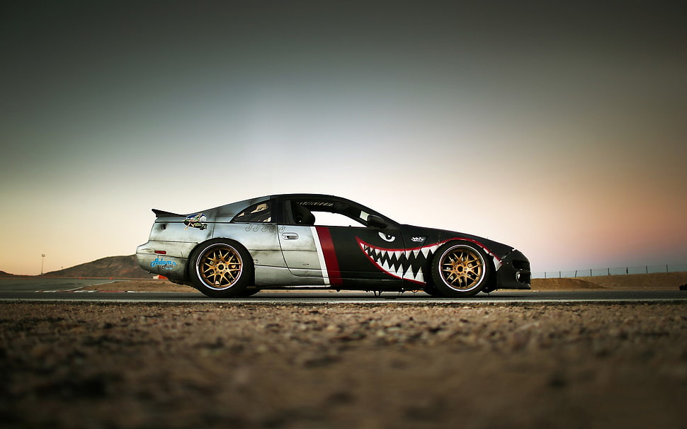 silver and red coupe, Nissan, Nissan 300ZX, Speedhunters, The Z32 Fighter Plane HD wallpaper