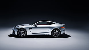 silver sports coupe, Jaguar F-Type SVR, Graphic Pack, 2018 HD wallpaper