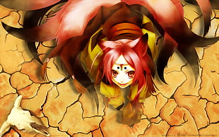 red hair female anime character