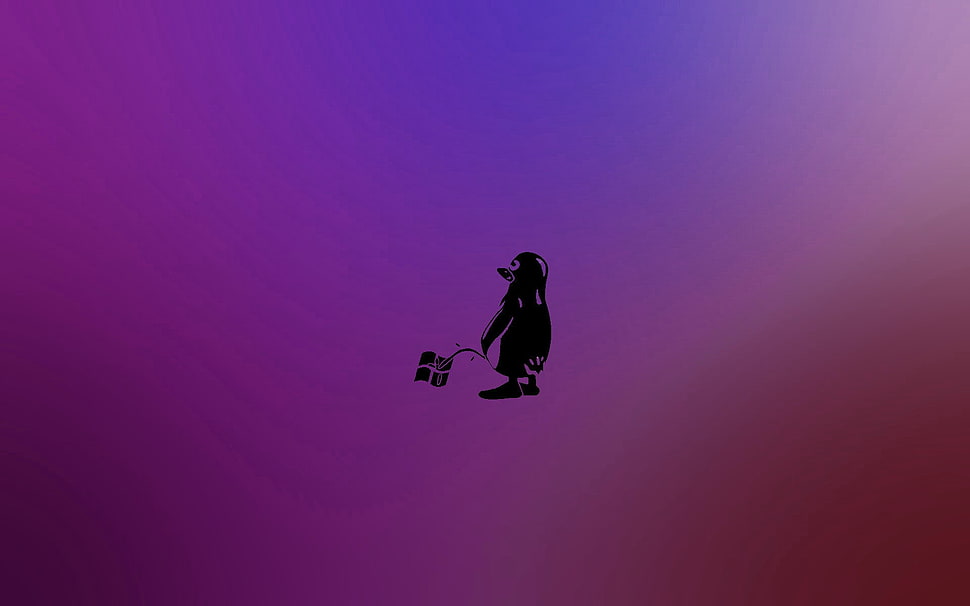 penguin illustration, Linux, Windows 8, Tux HD wallpaper