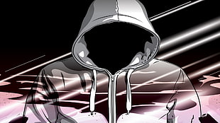 gray zip-up pullover hoodie digital wallpaper