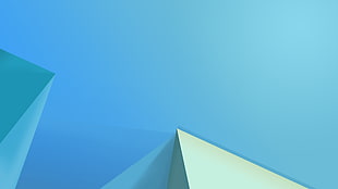 Blue, Triangles, Minimal, 4K HD wallpaper