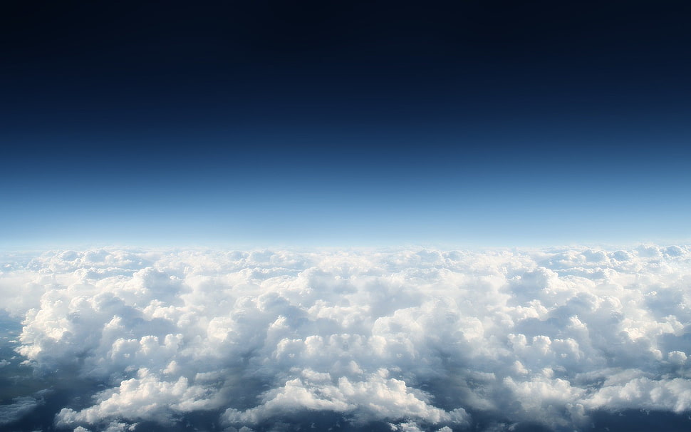 white clouds, clouds, sky, white, blue HD wallpaper