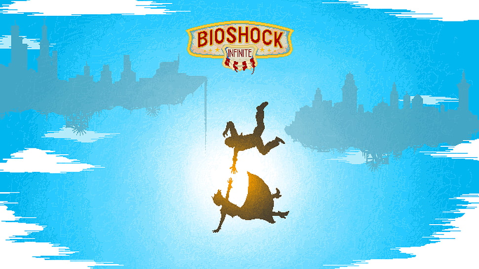 Bioshock Infinite wallpaper, BioShock Infinite, pixel art, Booker DeWitt, video games HD wallpaper
