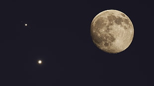 moon digital wallpaper, Venus, Jupiter, space, Moon HD wallpaper