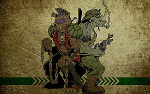 Teenage Mutant Ninja Turtles digital wallpaper, Teenage Mutant Ninja Turtles, cartoon