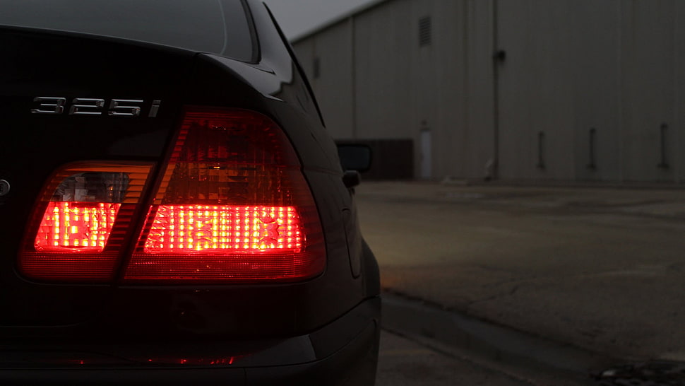 black and red car headlight, BMW, BMW E46, e46, E-46 HD wallpaper