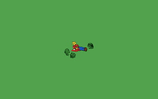 Mario from Super Mario Bros., Super Mario, minimalism, humor