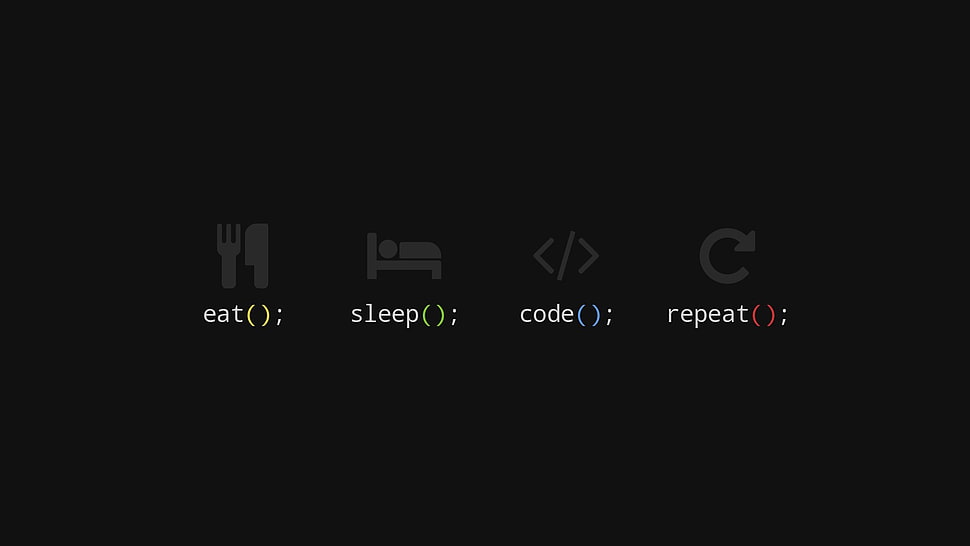 Eat Sleep Code Repeat HD wallpaper