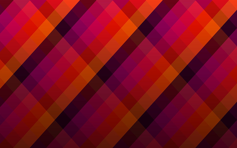purple, black, and orange plaid wallpaper, abstract, pattern HD wallpaper