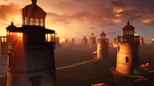lighthouse, BioShock, BioShock Infinite, video games, screen shot HD wallpaper
