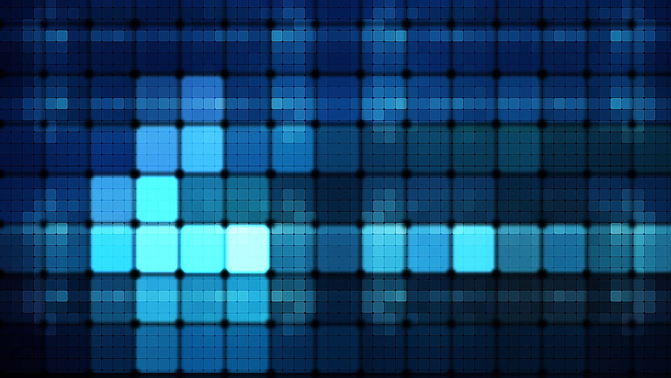 white and black checked textile, abstract, grid, blue, texture HD wallpaper