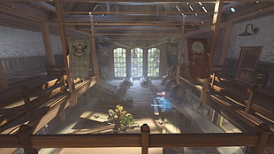 brown wooden ground, EICHENWALDE, Overwatch, EICHENWALDE (Overwatch) HD wallpaper