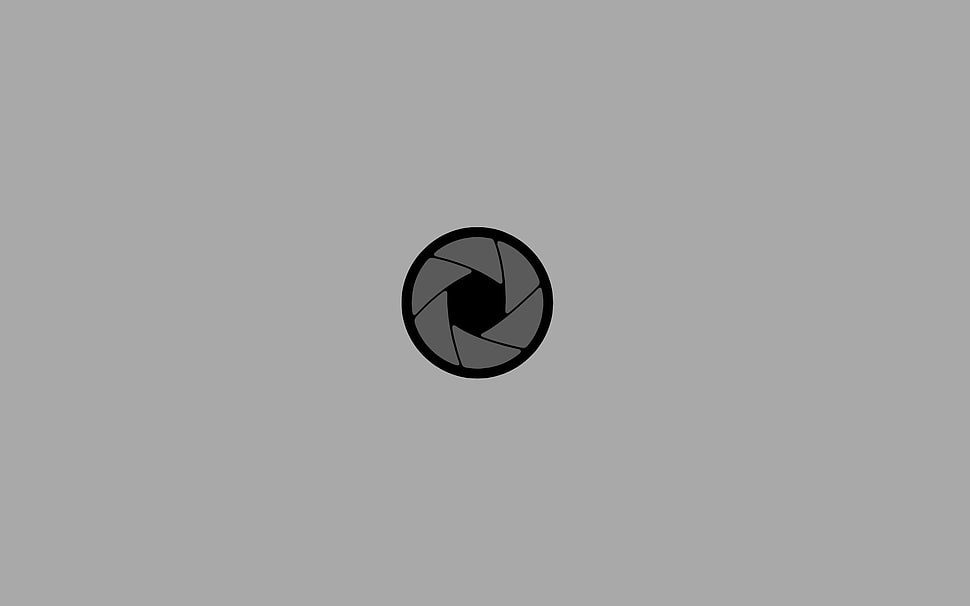 gray and black camera lens icon HD wallpaper
