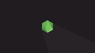 green gemstone illustration, geometry, minimalism